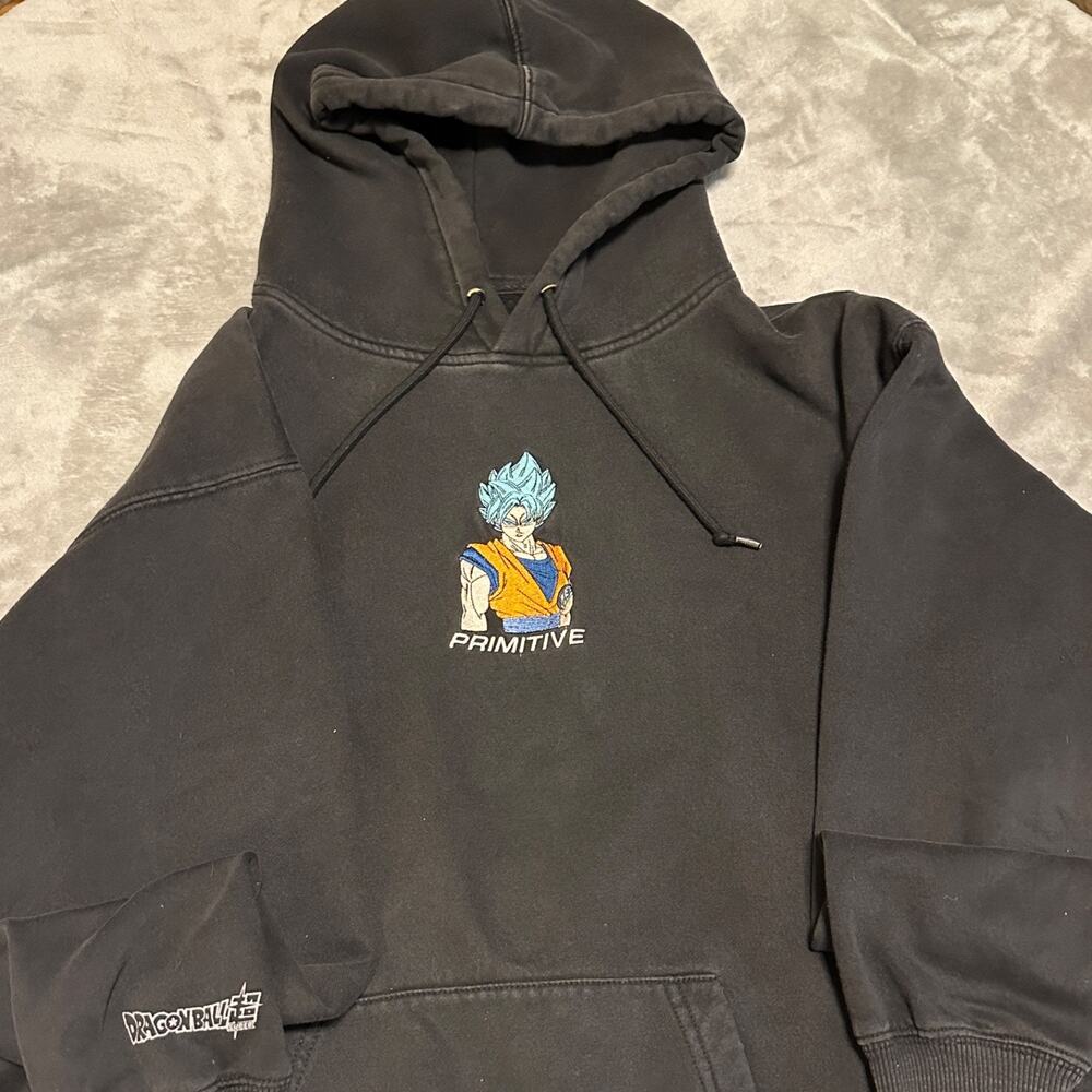 Primitive Dragon Ball Super Goku Hoodie Black Size M Anime Skate Streetwear